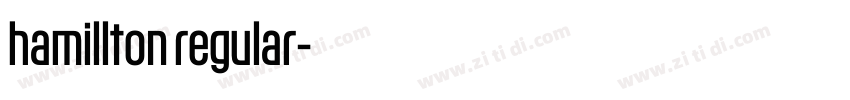 hamillton regular字体转换